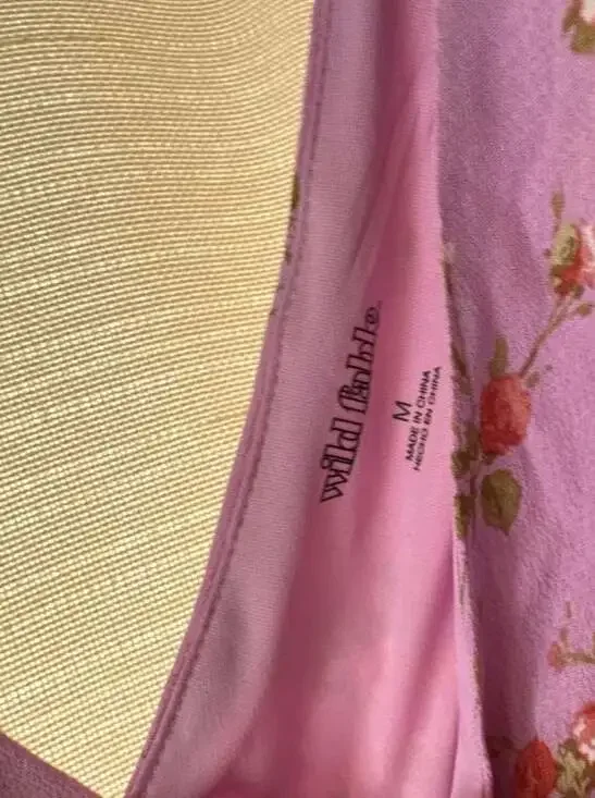 Wild Fable Women's Purple Floral Flutter Short Sleeve V-Neck Mini Dress
C5 - Picture 2 of 2